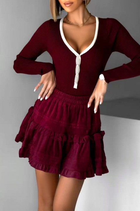 Bodi - bluza NIZLARDA, Boja: bordo, IVET.RS - Nova Kolekcija