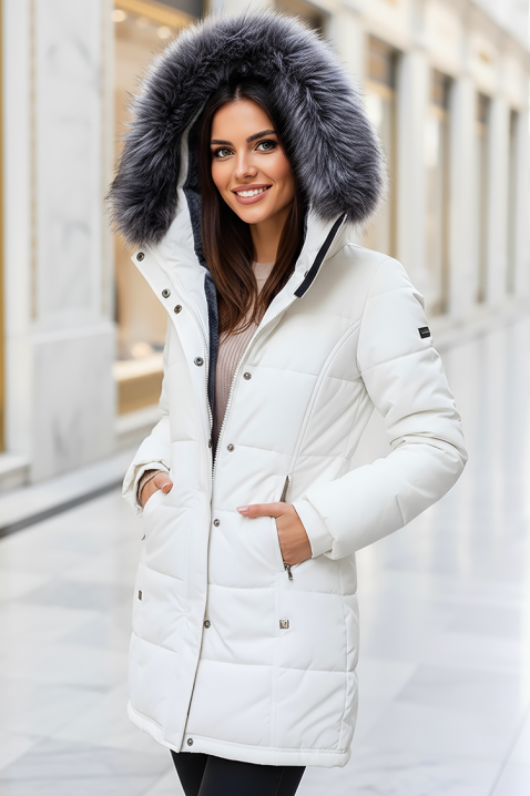 Jakna ZIMBRADA WHITE, Boja: bela, IVET.RS - Nova Kolekcija