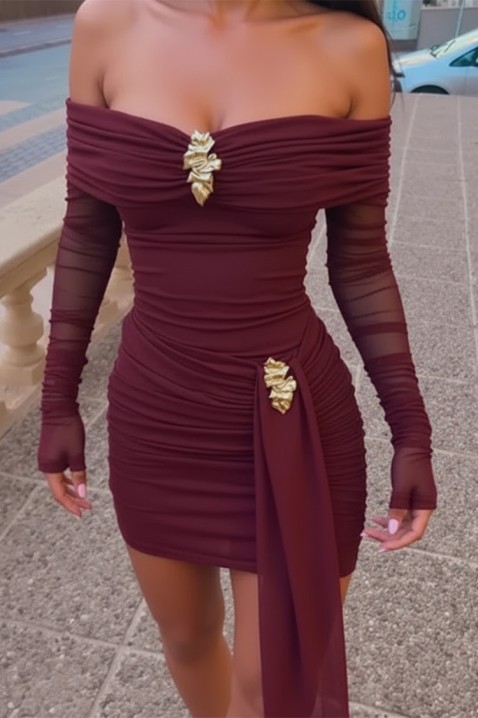 Haljina AGALONZA BORDO, Boja: bordo, IVET.RS - Nova Kolekcija