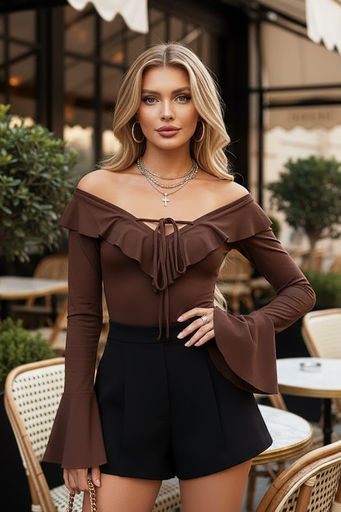 Ženska bluza KEFLILZA BROWN, Boja: braon, IVET.RS - Nova Kolekcija