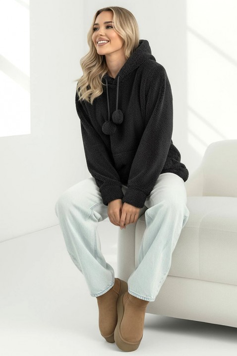 Dukserica ANACONZA, Boja: crna, IVET.RS - Nova Kolekcija