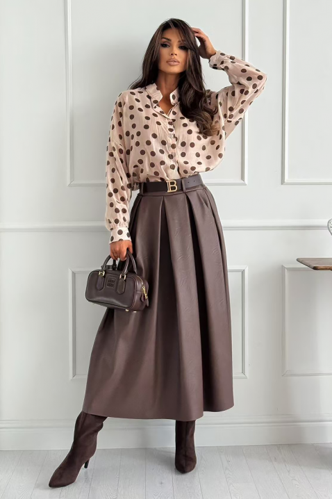 Suknja AMOLEFA BROWN, Boja: braon, IVET.RS - Nova Kolekcija