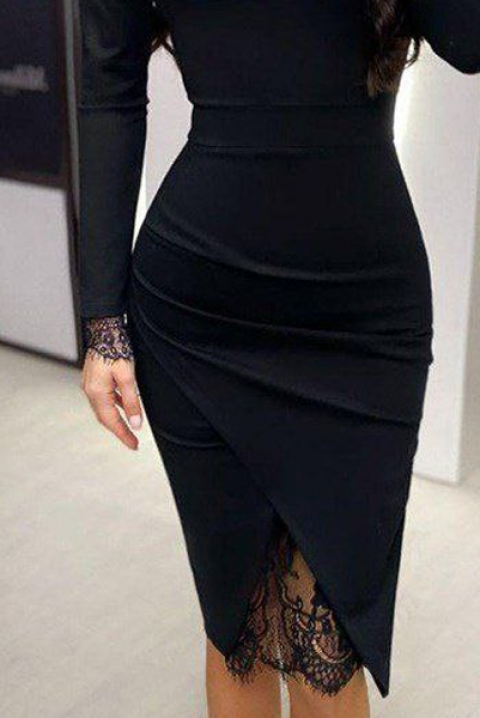 Haljina DJIMERA - Midi haljine | Ivet.RS Haljina DJIMERA, Boja: crna, IVET.RS - Nova Kolekcija