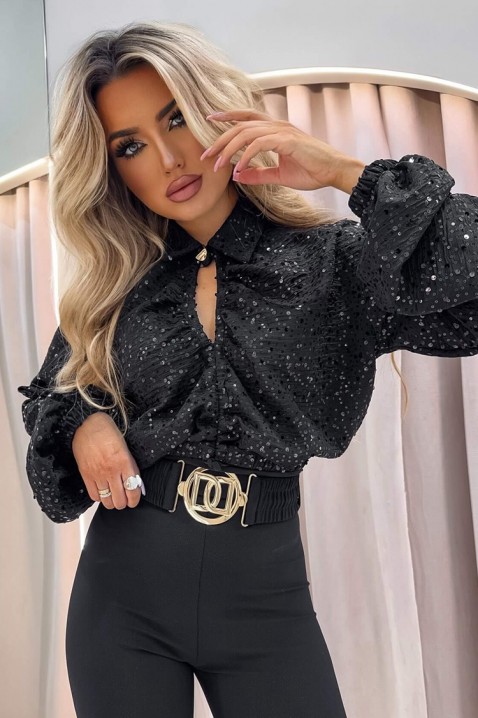 Ženska bluza LAPRENZA BLACK, Boja: crna, IVET.RS - Nova Kolekcija