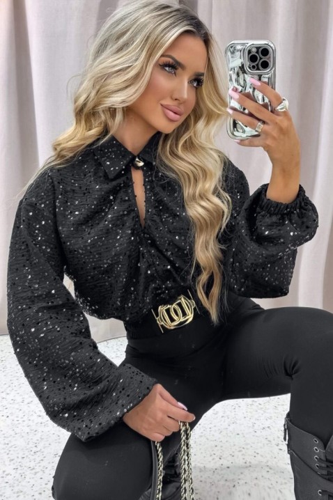 Ženska bluza LAPRENZA BLACK, Boja: crna, IVET.RS - Nova Kolekcija