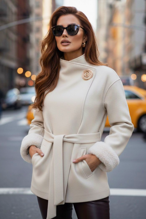 Kaput BLOFLINDA ECRU - Kaputi | Ivet.RS Kaput BLOFLINDA ECRU, Boja: ecru, IVET.RS - Nova Kolekcija