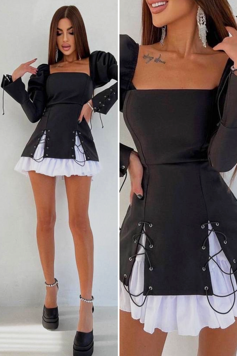 Haljina TREBINISA - Kratke haljine | Ivet.RS Haljina TREBINISA, Boja: crna, IVET.RS - Nova Kolekcija