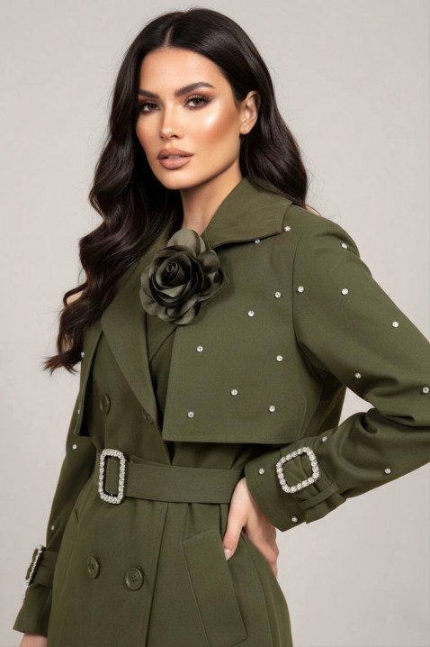 Mantil RODILDA KHAKI - Poseban izbor | Ivet.RS Mantil RODILDA KHAKI, Boja: kaki, IVET.RS - Nova Kolekcija