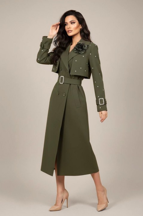 Mantil RODILDA KHAKI - Poseban izbor | Ivet.RS Mantil RODILDA KHAKI, Boja: kaki, IVET.RS - Nova Kolekcija