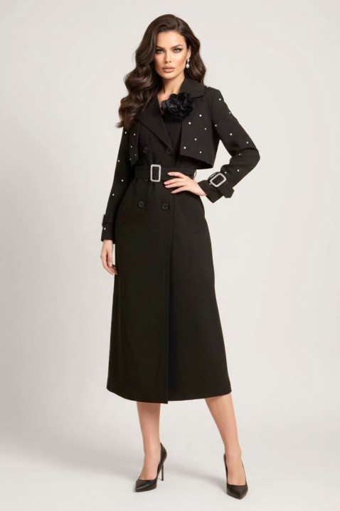 Mantil RODILDA BLACK - Poseban izbor | Ivet.RS Mantil RODILDA BLACK, Boja: crna, IVET.RS - Nova Kolekcija