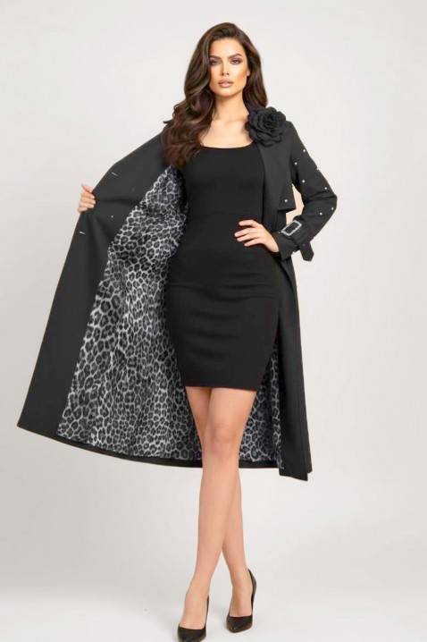 Mantil RODILDA BLACK - Poseban izbor | Ivet.RS Mantil RODILDA BLACK, Boja: crna, IVET.RS - Nova Kolekcija