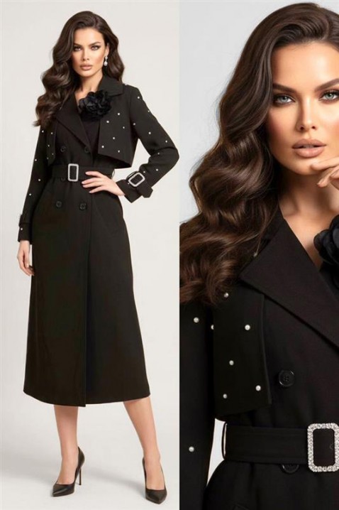 Mantil RODILDA BLACK - Poseban izbor | Ivet.RS Mantil RODILDA BLACK, Boja: crna, IVET.RS - Nova Kolekcija