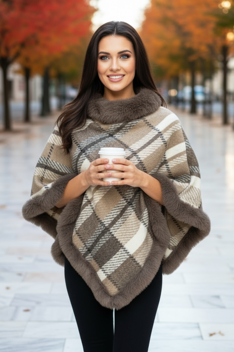 Pončo PLOVELZA BROWN, Boja: braon, IVET.RS - Nova Kolekcija