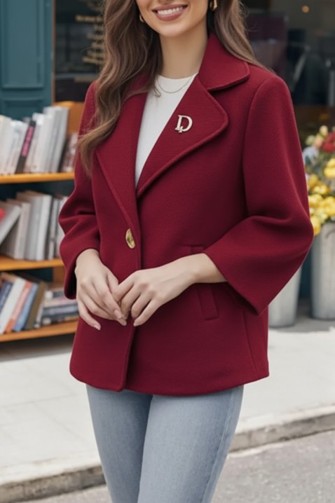 Kaput ZOLTINDA BORDO, Boja: bordo, IVET.RS - Nova Kolekcija