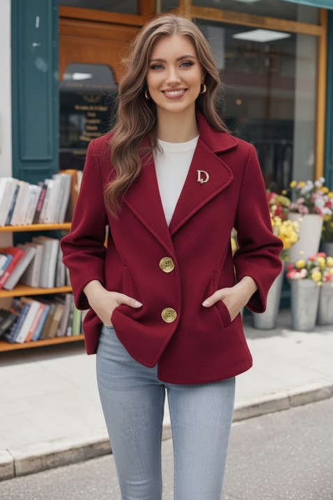 Kaput ZOLTINDA BORDO, Boja: bordo, IVET.RS - Nova Kolekcija