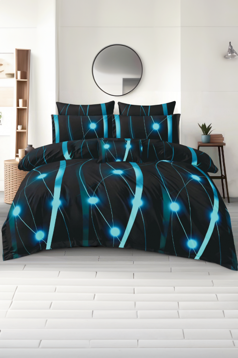 Komplet posteljine SIOFERY 200x220 cm pamuk - 4 dela, Boja: crna, IVET.RS - Nova Kolekcija