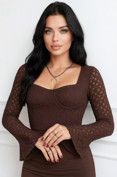 Ženska bluza BLENILDA BROWN, Boja: braon, IVET.RS - Nova Kolekcija