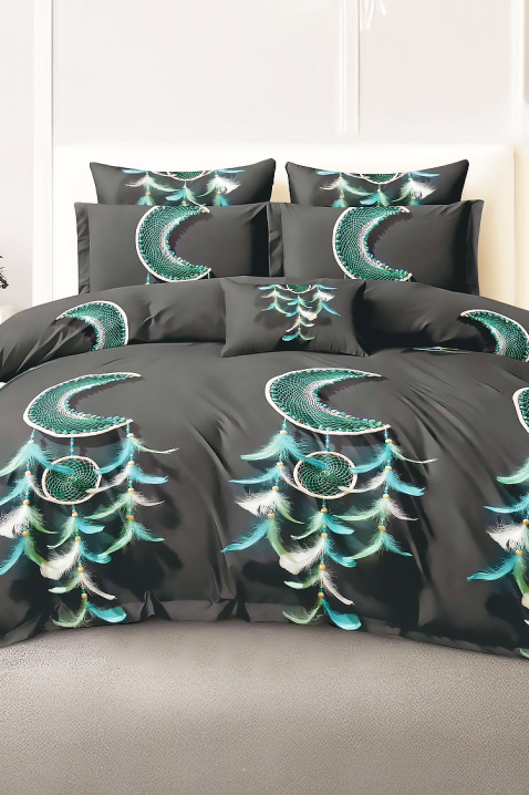 Komplet posteljine ZORBENY 200x220 cm pamuk - 4 dela, Boja: grafitna, IVET.RS - Nova Kolekcija