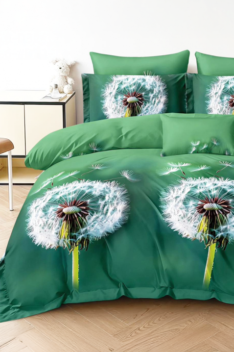 Komplet posteljine TRIONEFY 200x220 cm pamuk - 4 dela, Boja: zelena, IVET.RS - Nova Kolekcija