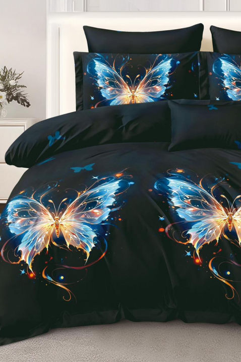 Komplet posteljine DERMIONY 200x220 cm pamuk - 4 dela, Boja: crna, IVET.RS - Nova Kolekcija