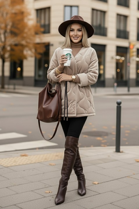 Kaput FESOLGA BEIGE, Boja: bež, IVET.RS - Nova Kolekcija