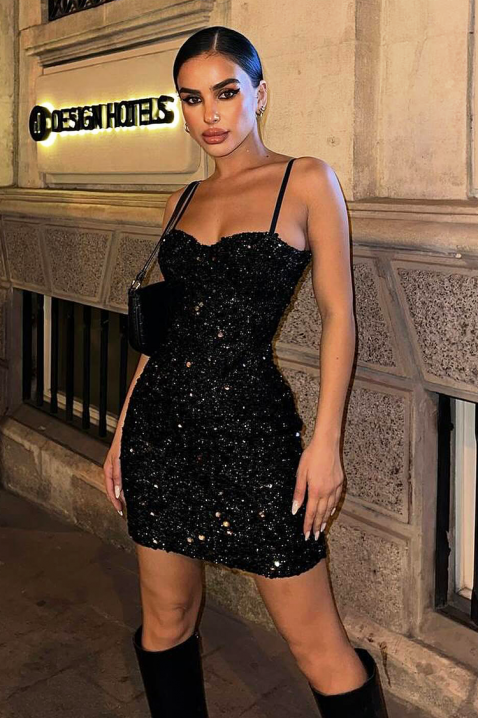 Haljina BRUDILDA BLACK, Boja: crna, IVET.RS - Nova Kolekcija