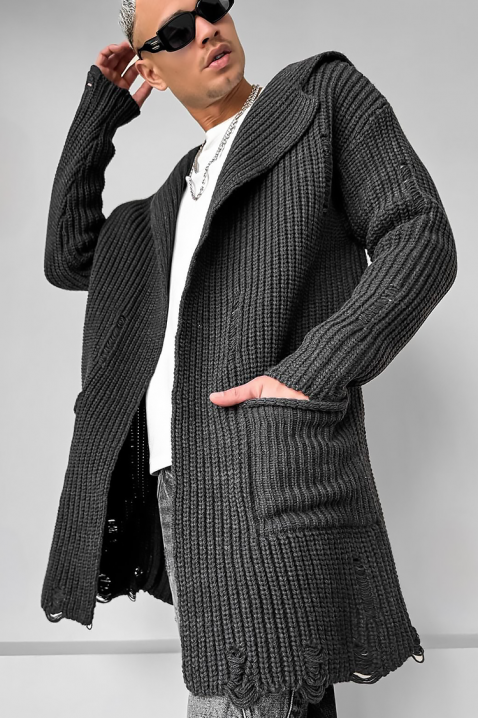 Muški kardigan ROLTERO, Boja: grafitna, IVET.RS - Nova Kolekcija