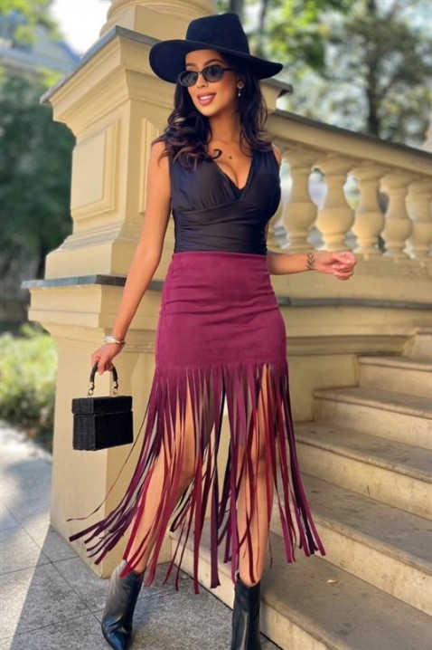 Suknja DERMINDA BORDO, Boja: bordo, IVET.RS - Nova Kolekcija