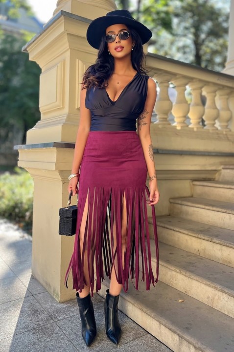 Suknja DERMINDA BORDO, Boja: bordo, IVET.RS - Nova Kolekcija