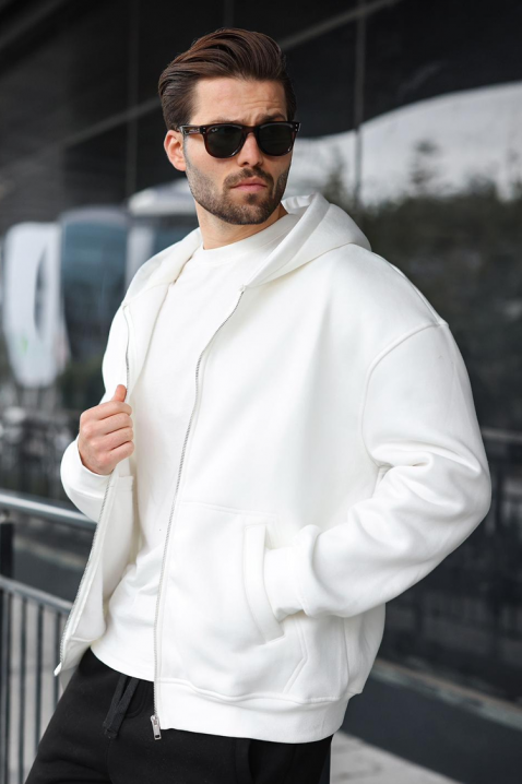 Muška dukserica VERGERO WHITE, Boja: bela, IVET.RS - Nova Kolekcija