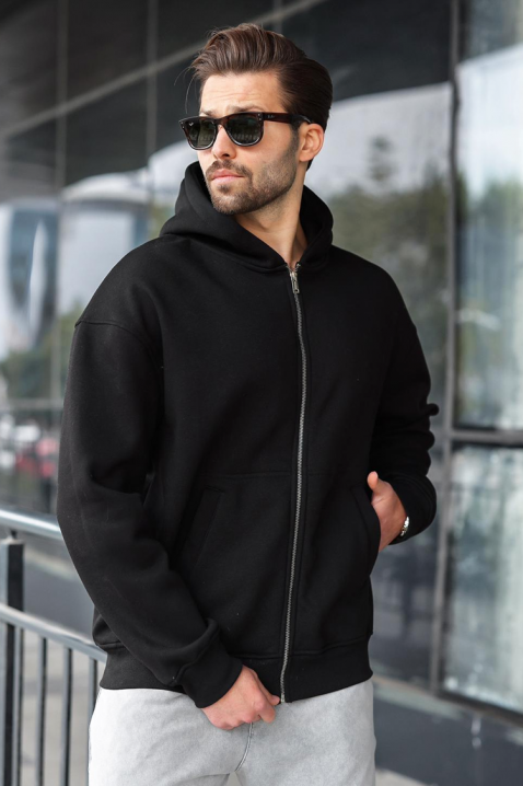 Muška dukserica VERGERO BLACK, Boja: crna, IVET.RS - Nova Kolekcija