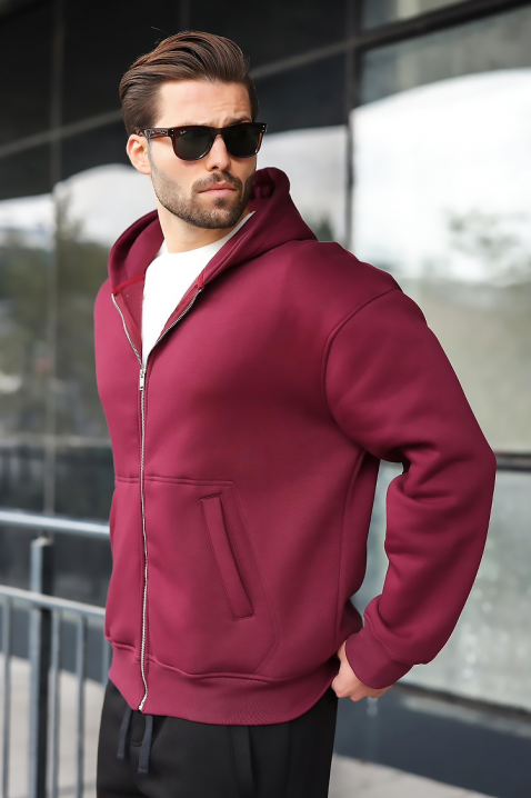 Muška dukserica VERGERO BORDO, Boja: bordo, IVET.RS - Nova Kolekcija