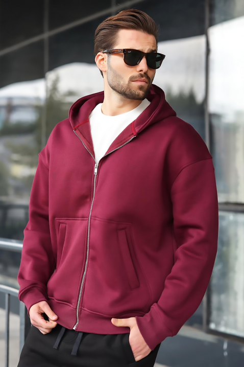 Muška dukserica VERGERO BORDO, Boja: bordo, IVET.RS - Nova Kolekcija