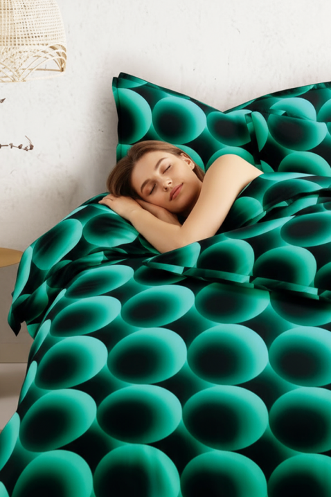 Komplet posteljine VEPOLDY 200x220 cm pamuk - 4 dela, Boja: zelena, IVET.RS - Nova Kolekcija