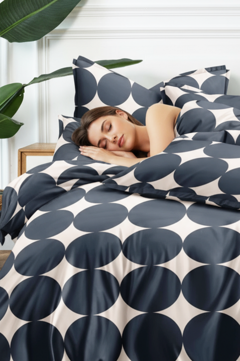 Komplet posteljine ZERMOHY 200x220 cm pamuk - 4 dela, Boja: crna, IVET.RS - Nova Kolekcija