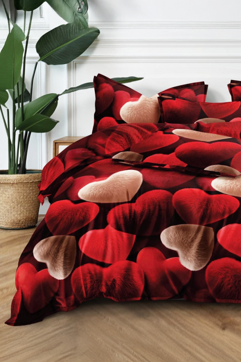Komplet posteljine SERFONY 160x200 cm pamuk - 4 dela, Boja: crvena, IVET.RS - Nova Kolekcija