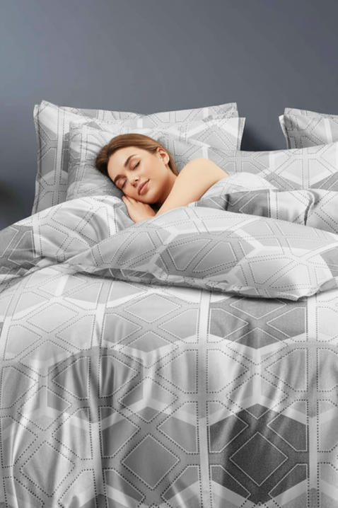 Komplet posteljine GERDONY 160x200 cm pamuk - 4 dela, Boja: siva, IVET.RS - Nova Kolekcija