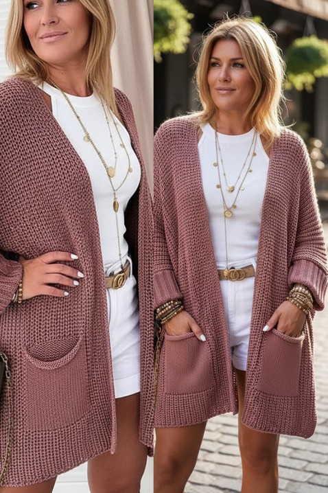 Kardigan GLORDENZA PUDRA, Boja: rose, IVET.RS - Nova Kolekcija