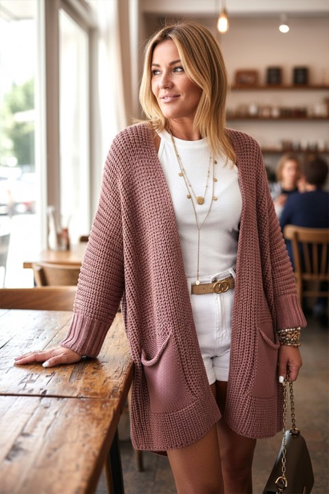 Kardigan GLORDENZA PUDRA, Boja: rose, IVET.RS - Nova Kolekcija