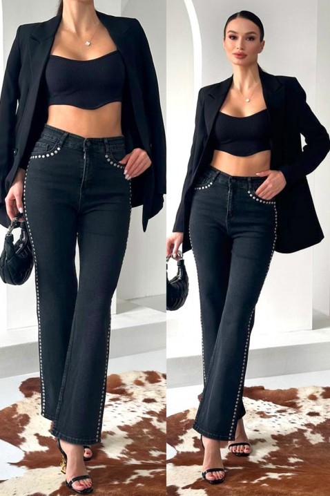 Farmerke VRODELDA, Boja: crna, IVET.RS - Nova Kolekcija