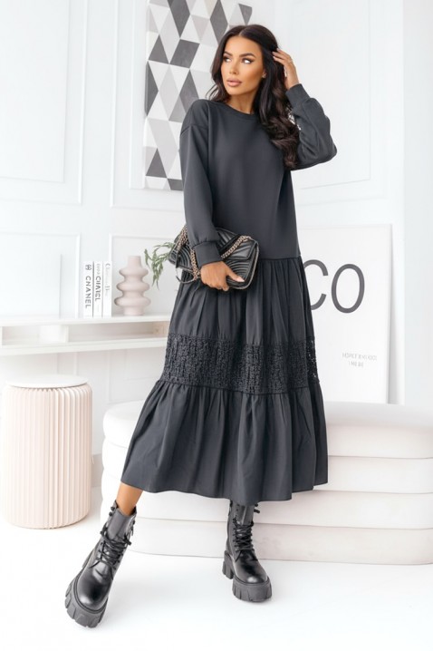 Haljina LELDINA, Boja: crna, IVET.RS - Nova Kolekcija