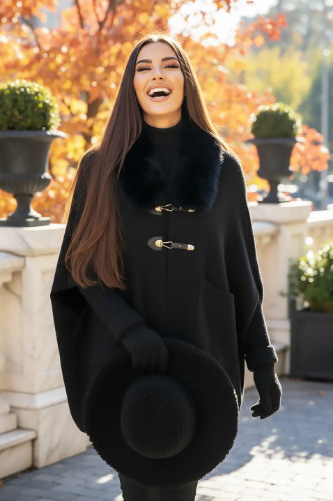 Kaput AMOLGINA BLACK, Boja: crna, IVET.RS - Nova Kolekcija