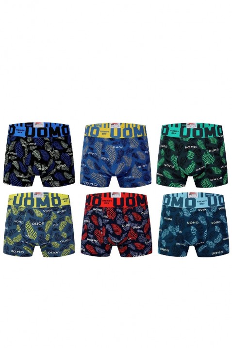 Komplet od 6 pariKomplet od tri para bokserica sa printom, izrađene od pamučnog, prozračnog materijala. Zahvaljujući svojoj elastičnosti, savršeno pristaju uz telo i pružaju slobodu pokreta. Model ima klasičan kroj i elastični struk sa natpisom koji se n, Boja: višebojna, IVET.RS - Nova Kolekcija