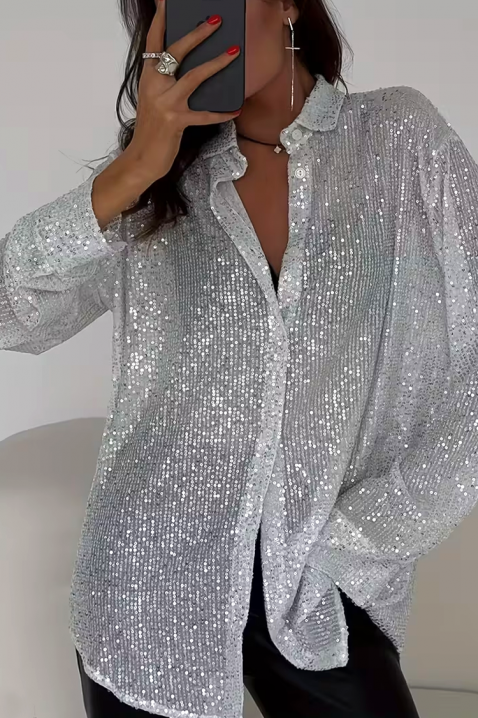 Ženska košulja LANVELDA SILVER, Boja: srebrna, IVET.RS - Nova Kolekcija