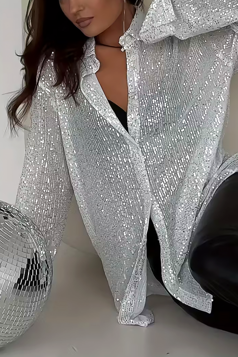 Ženska košulja LANVELDA SILVER, Boja: srebrna, IVET.RS - Nova Kolekcija