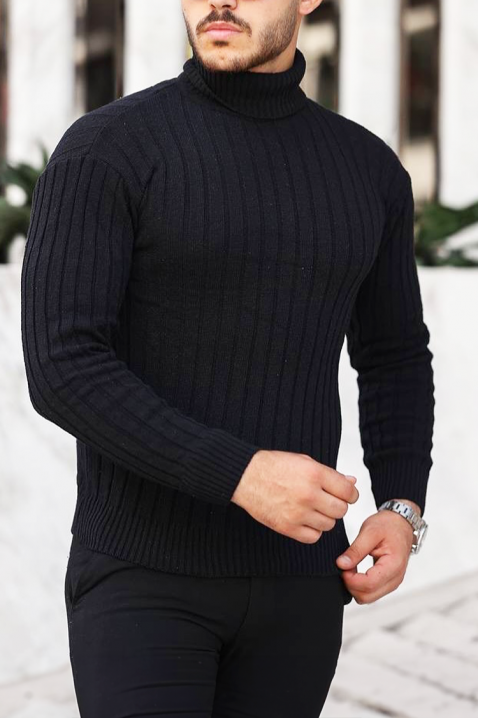 Muški džemper RACHERO BLACK, Boja: crna, IVET.RS - Nova Kolekcija