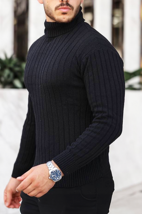 Muški džemper RACHERO BLACK, Boja: crna, IVET.RS - Nova Kolekcija