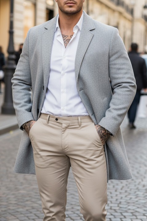 Muški kaput DERKEDO GREY, Boja: siva, IVET.RS - Nova Kolekcija