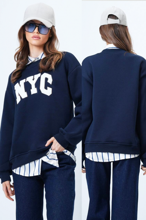 Ženska bluza NEVRILDA NAVY, Boja: tamnoplava, IVET.RS - Nova Kolekcija