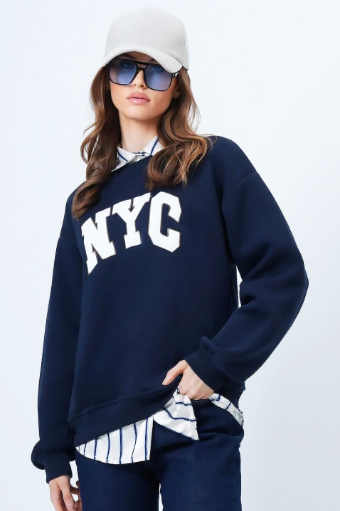 Ženska bluza NEVRILDA NAVY, Boja: tamnoplava, IVET.RS - Nova Kolekcija